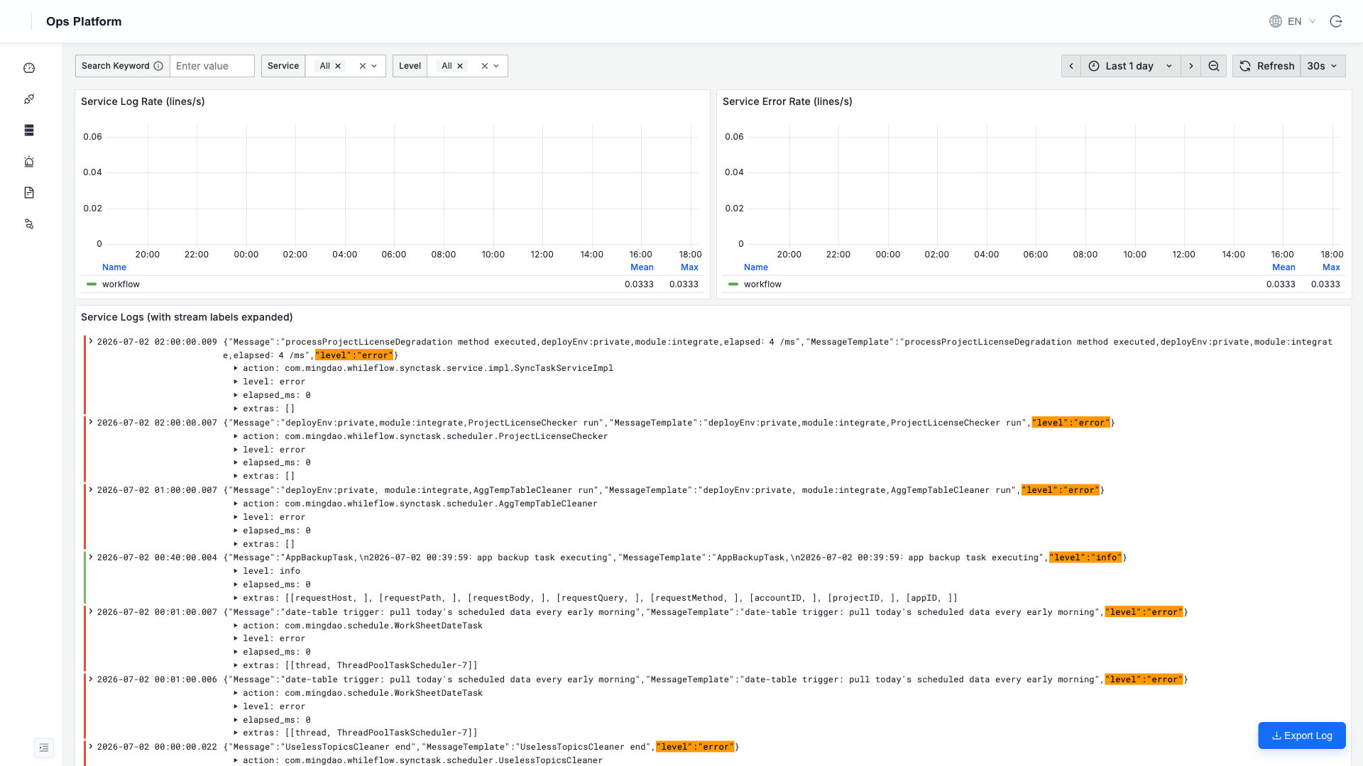 Service Logs